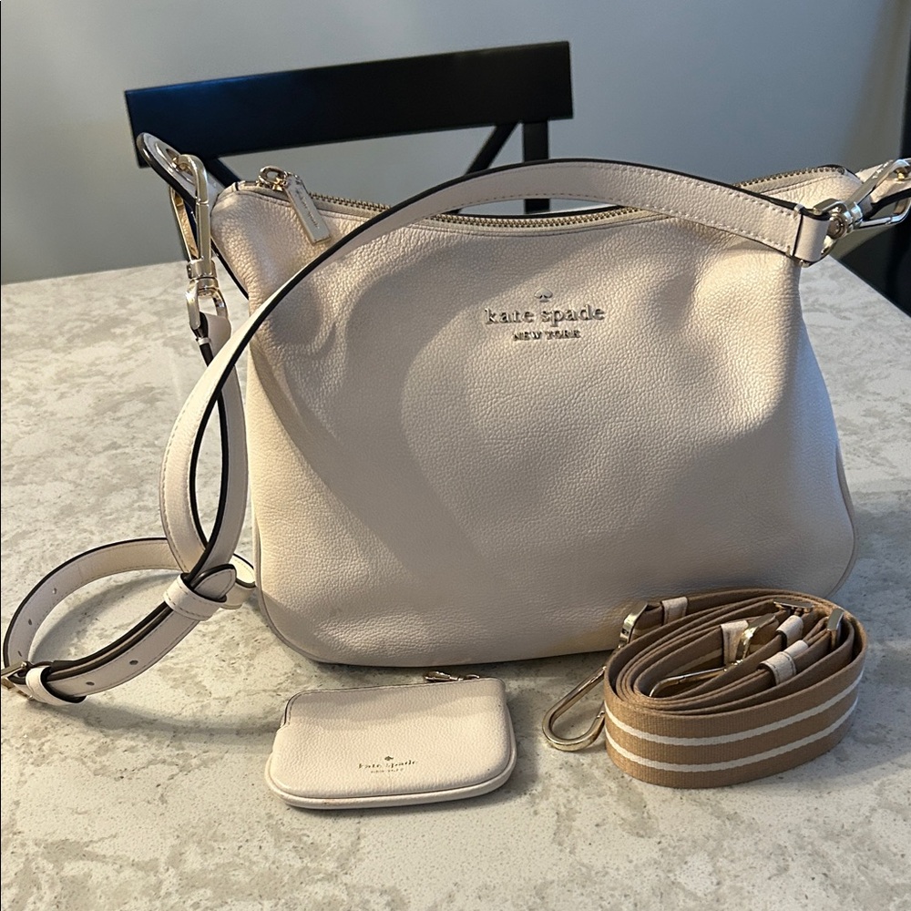 Kate Spade Rosie Cream Crossbody Bag with Accessories